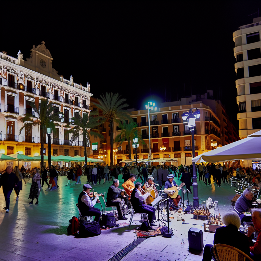 Recorrido nocturno por Valencia: luces, música y ambiente